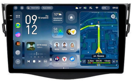 Магнитола для Toyota RAV4 3 2005-2012, Vanguard - Teyes CC4-PRO монитор 9.5" 2K QLED на Android 13, Snapdragon 778G, AI, CarPlay, DSP, 4G SIM-слот