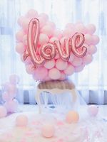 Шар (41"/104 см) Фигура, Надпись "Love", Розовый, 1 шт.