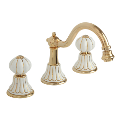 Смеситель для биде на 3 отв. Migliore Olivia 19026 Белый/декор золото/зол. купить