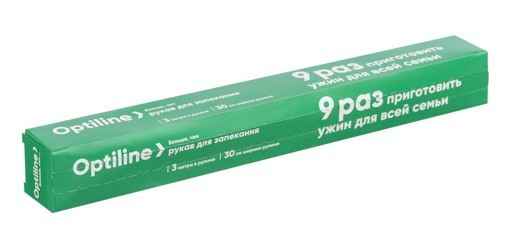 Рукав для запекания Optiline, 30 см х 3 м, в футляре, с клипсами и завязками