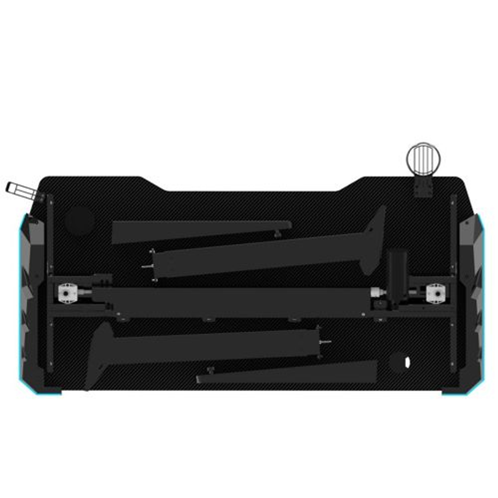 Стол для компьютера (для геймеров) FoxGear FG-ZE-49B с электроприводом и RGB-подсветкой