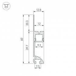 Профиль для плинтусов Arlight ARH-PLINTUS 041213