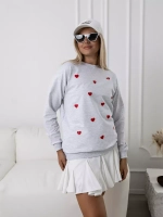 Лонгслив с сердечками