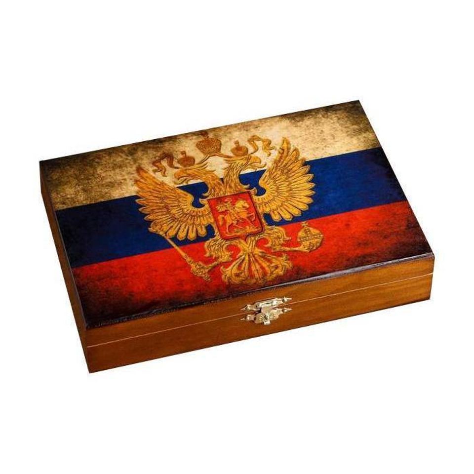 Нарды Россия 40х40 см с полем для игры в шашки 1335221