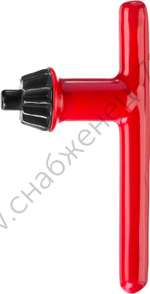 Ключ ЗУБР для патрона дрели 16 мм, с резиновым покрытием