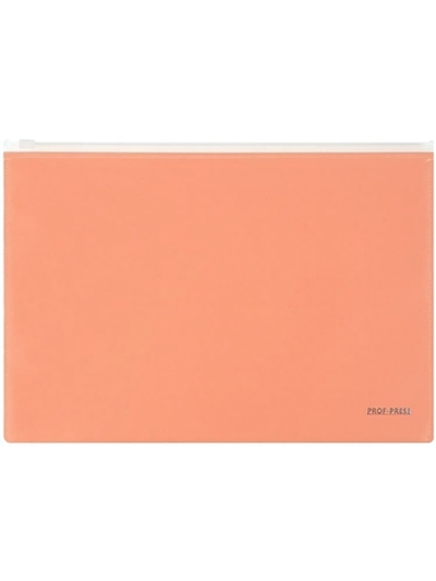 Папка-конверт на молнии А4 180мкм, персиковый (Проф-Пресс)