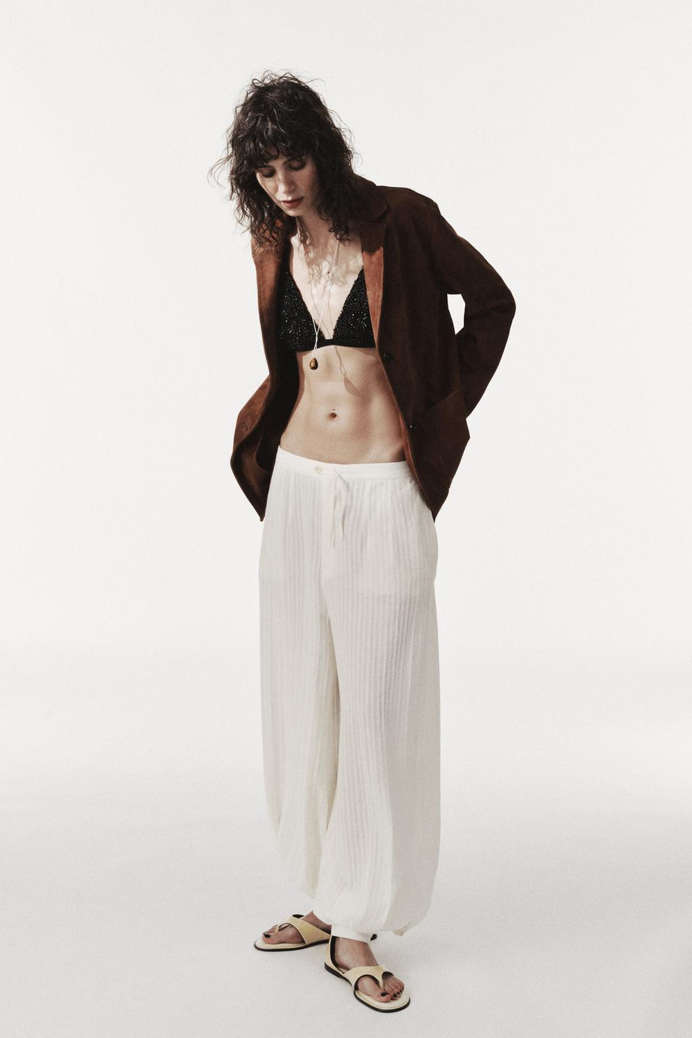 ZARA БЛЕЙЗЕР ОВЕРСАЙЗ ИЗ 100% ЗАМШИ - LIMITED EDITION, РЫЖЕВАТО-КОРИЧНЕВЫЙ