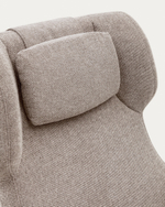 Zalina Вращающееся кресло с подлокотниками из бежевой синели