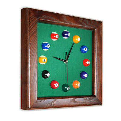 Часы Квадрат ясень/сукно (№4,Сукно Euro Pro 50 ш1.98м Yellow green)