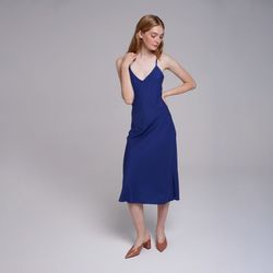 Платье-комбинация цвета синего цвета