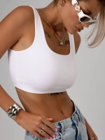 Белый кроп топ укороченный под пиджак