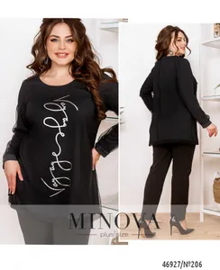 Туника 206-серо-черный Minova