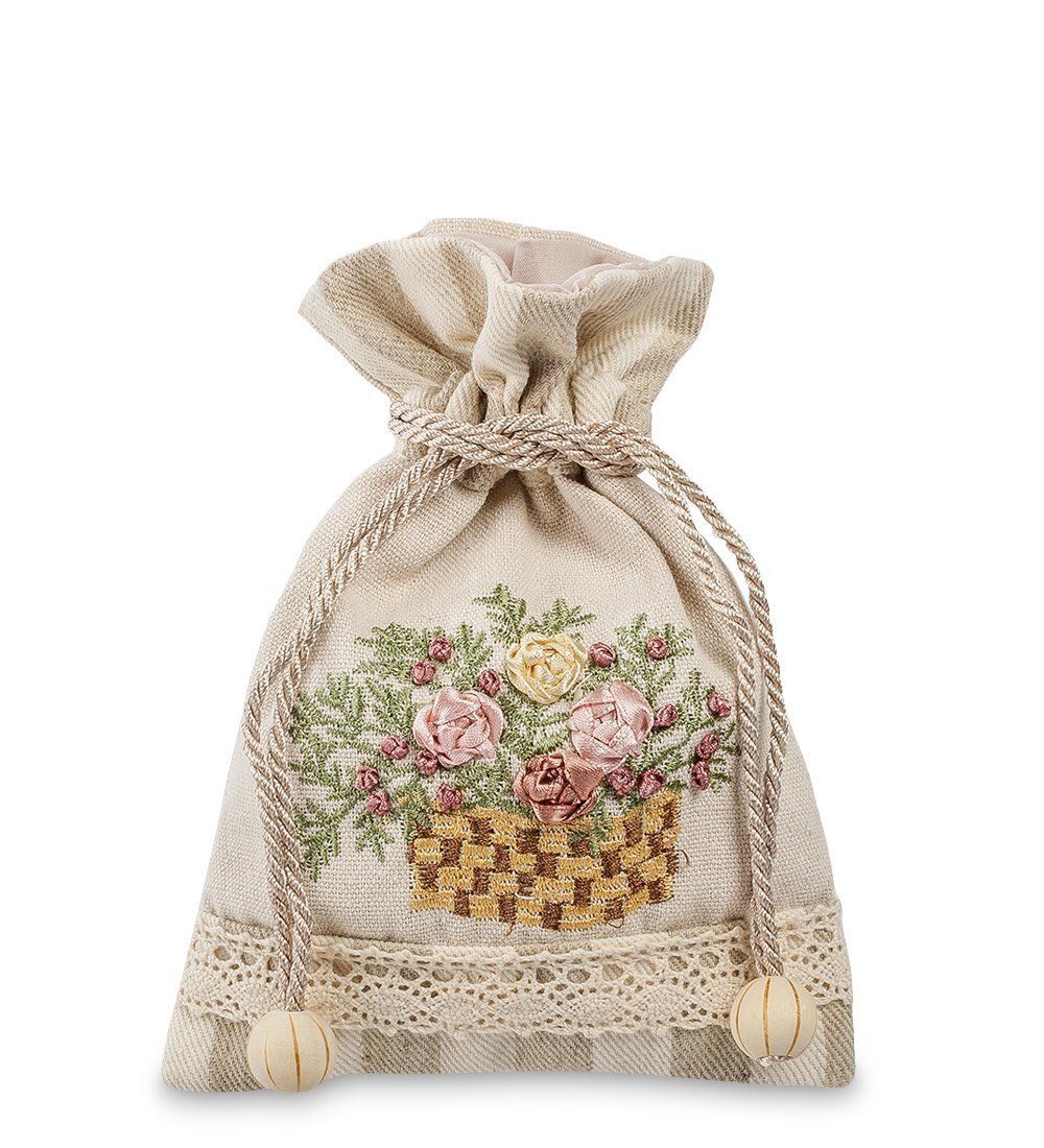 LK-22 Мешочек из льна «Садовые цветы»