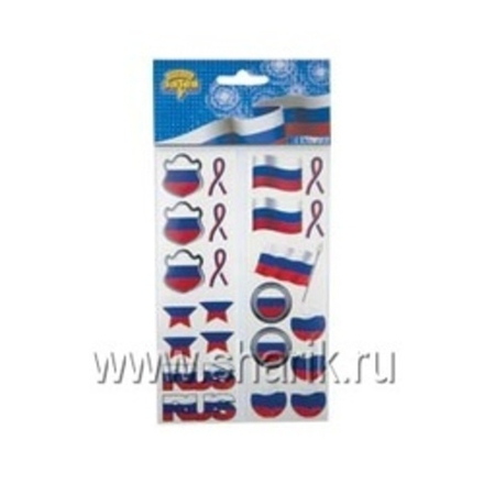Наклейка, Триколор асс, 23шт