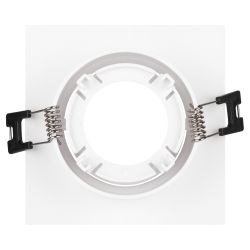 Встраиваемый светильник декоративный ЭРА KL90-1 WH MR16/GU5.3 белый, пластиковый | Декоративные встраиваемые светильники