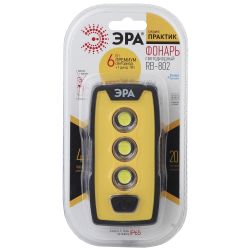 Светодиодный фонарь ЭРА Рабочие Практик RB-802 ручной на батарейках IP65 магнит с крючком и клипсой