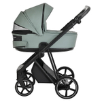 Детская коляска Roan Sol Кожа 2 в 1 RSL/2023 Misti Mint/Grey/руч. Серый