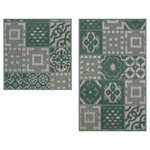 Набор ковриков д/ванной Shahintex LOOP ITALIANO  50*80+50*50 "мозаика" зеленый