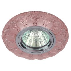 Светильник встраиваемый cо светодиодной подсветкой ЭРА DK LD5 PK/WH под лампу MR16 GU5.3 розовый | Встраиваемые LED светильники