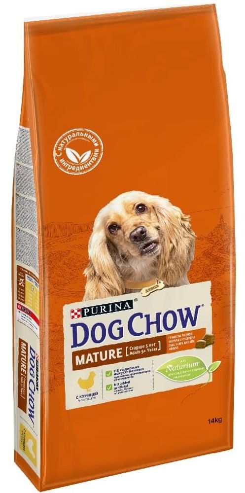 DOG CHOW mature adult 14кг корм для собак старше 5 лет с Курицей