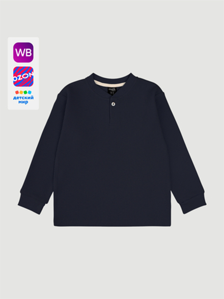 Лонгслив с застёжкой-планкой Mjölk School Blue