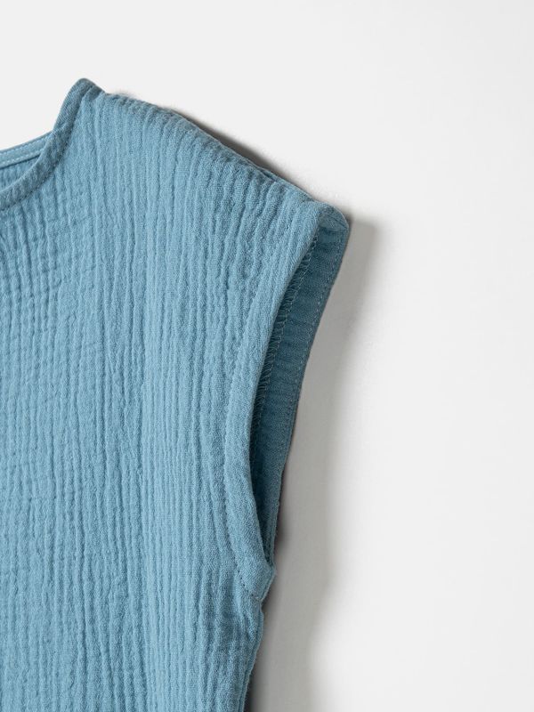 Рубашка муслиновая без рукавов 