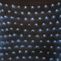 Светодиодная Сетка 2*3 м., 24V, 384 холодных белых LED, провод чёрный ПВХ, IP54, LTC (NTL384M-11-1W)