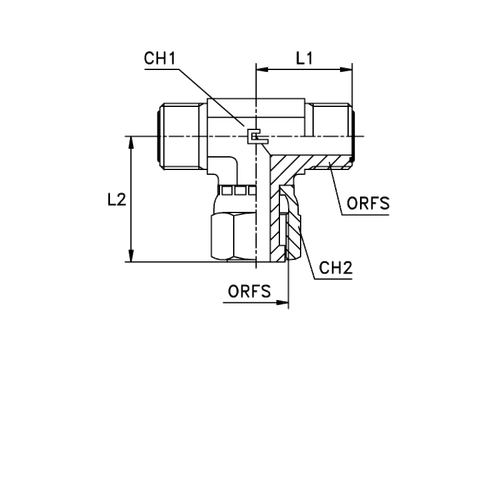 Соединение FNT ORFS 13/16" D12 (обжатая гайка)