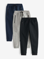 Джоггеры для мальчика Next T82-734, 3 шт., Серый, Синий, Черный