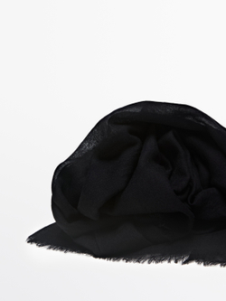 Massimo Dutti Шарф из 100% шерсти, темно-синий