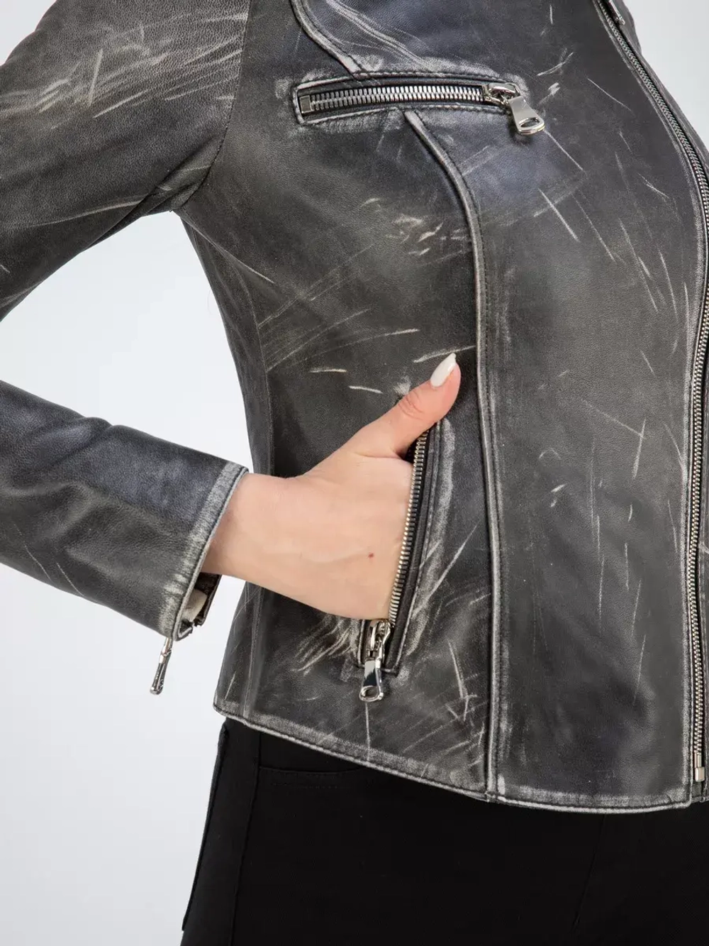 Куртка кожаная натуральная косуха