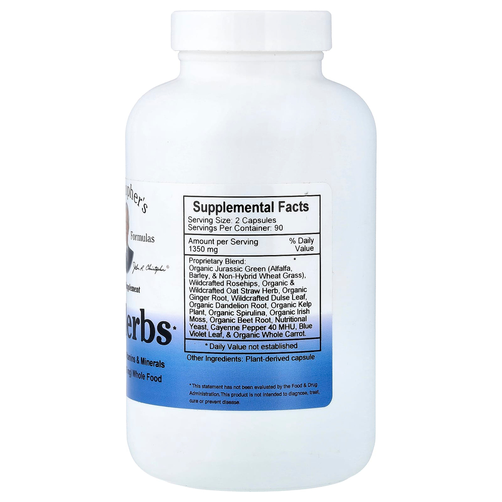 Christopher's Original Formulas, Vitalerbs, 180 капсул