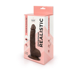 Реалистичный фаллоимитатор коричневого цвета Erowoman - 20 см. (Цвет: коричневый)