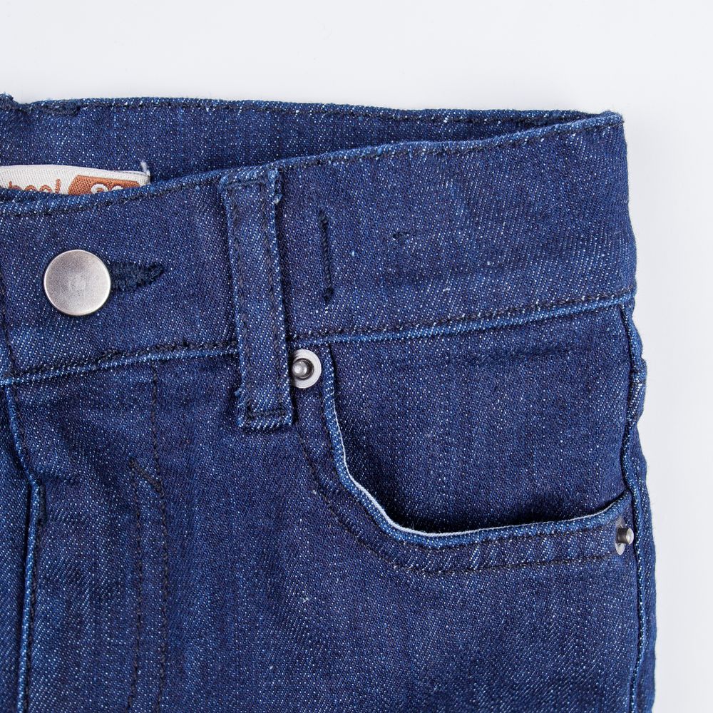 Джинсы зауженные "Темно-синие" 7+