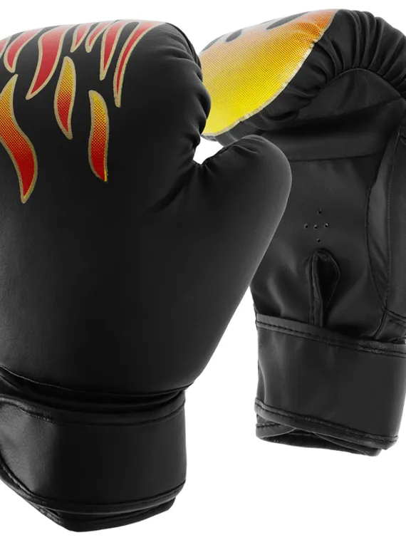 Перчатки боксерские подростковые, цвет черный