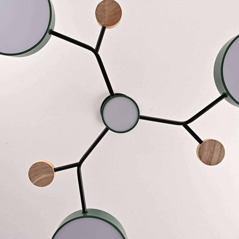 Люстра На Штанге Meade 4 Lamps Green By Imperiumloft