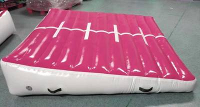 Надувной гимнастический мат-коврик «Старт» для занятий 2×2×0,4 м, розовый