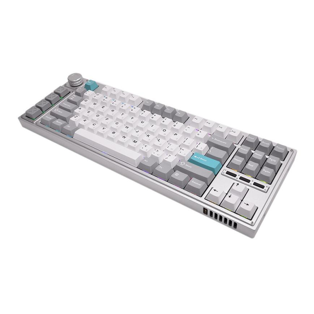 Беспроводная механическая клавиатура Keychron Lemokey L3 («Космический серебристый» | Space Silver) Русифицированная раскладка ANSI 80% TKL. Алюминиевый корпус. Есть RGB-подсветка, Hot-Swap и QMK/VIA