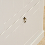 Обувница для прихожей Индра, закрытая, высокая из МДФ, белый