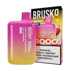 Одноразовая ЭС BRUSKO MAGIC 3000 с ароматом персика и малины со льдом, кулер, 20мг/см3, 3 мл (M)