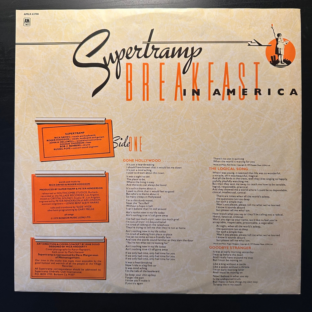 Supertramp ‎– Breakfast In America (США 1979г.)