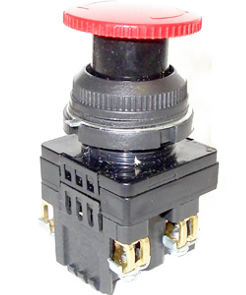 Кнопка КЕ131/2 красный гриб с фиксацией 1з+1р IP40