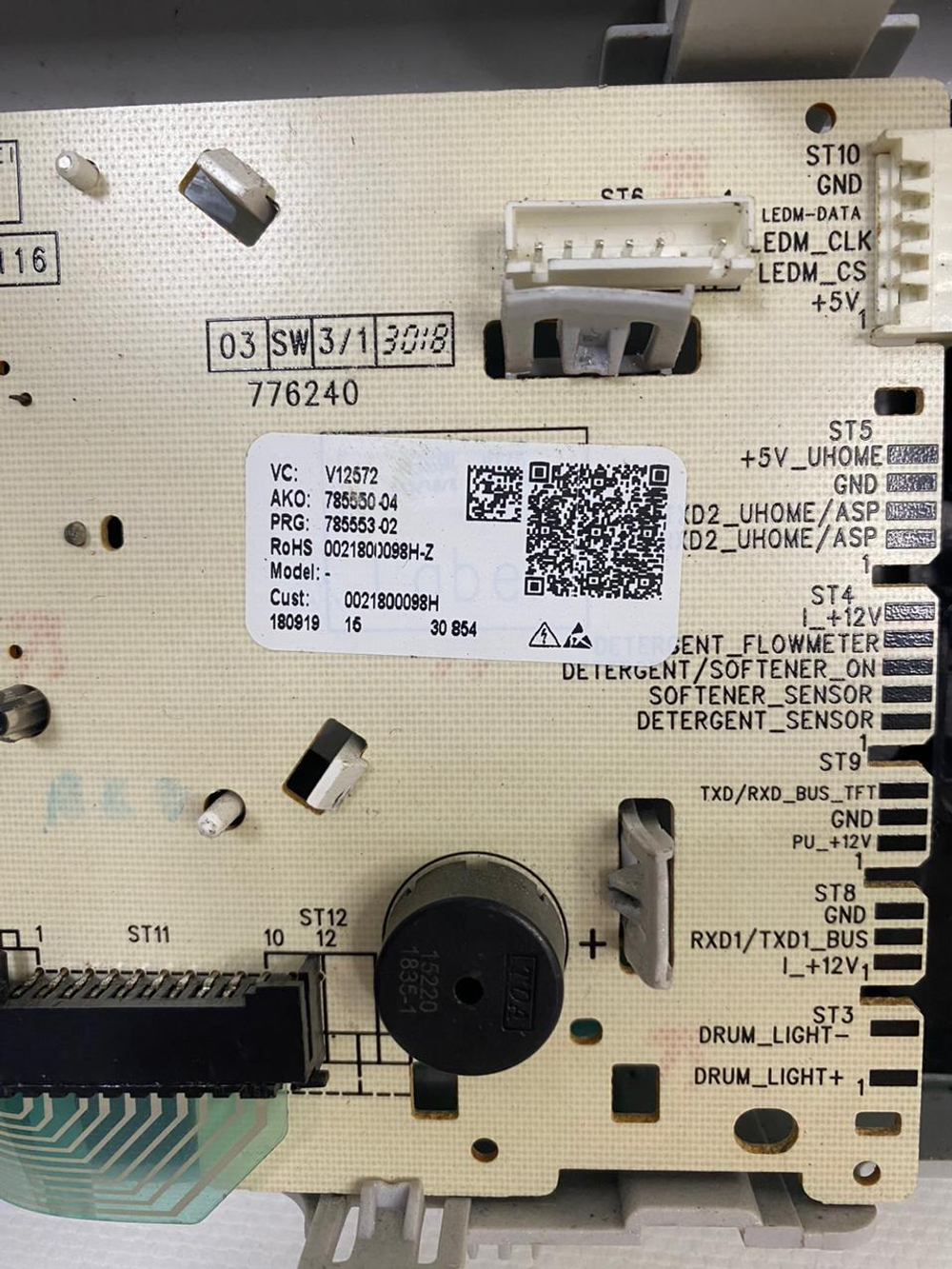 198 Модуль управления + индикация стиральной машины Haier HW70-BP12758S б/у