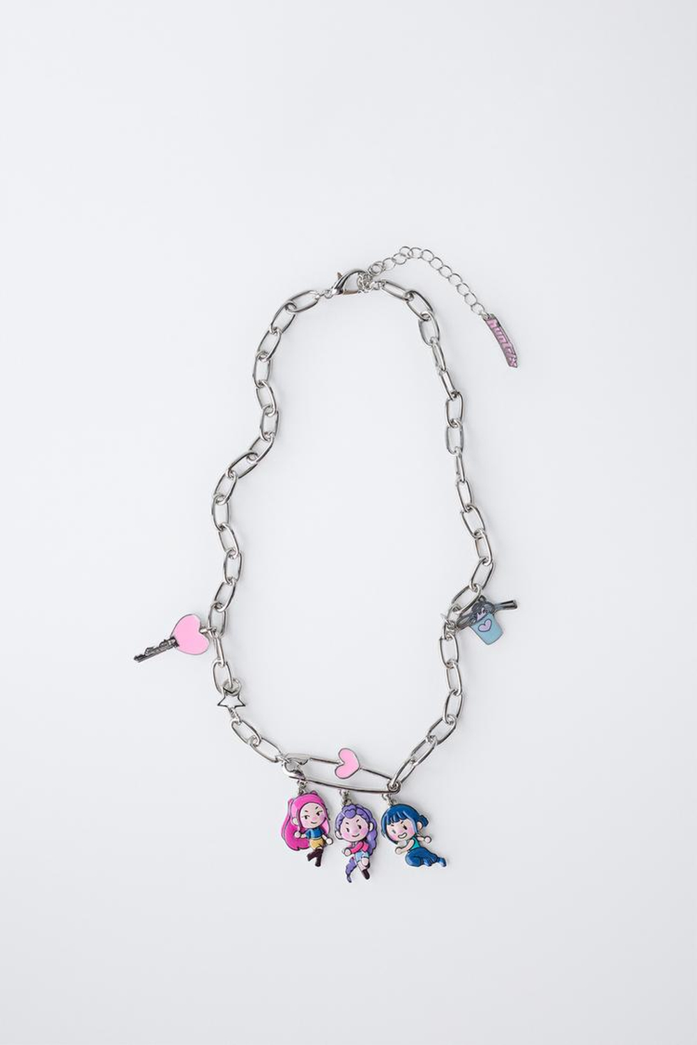 ZARA ОЖЕРЕЛЬЕ KPOP DEMON HUNTERS™ NETFLIX ©, СЕРЕБРИСТЫЙ