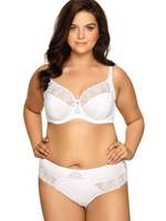 Бюстгальтер plus size на косточках с нежными кружевными элементами (Размер: 75J) (Цвет: черный)