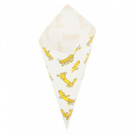 Конус Chips для снеков/фри/орешков 250 гр, жиростойкий пергамент, 29,5*21 см, 250 шт/уп