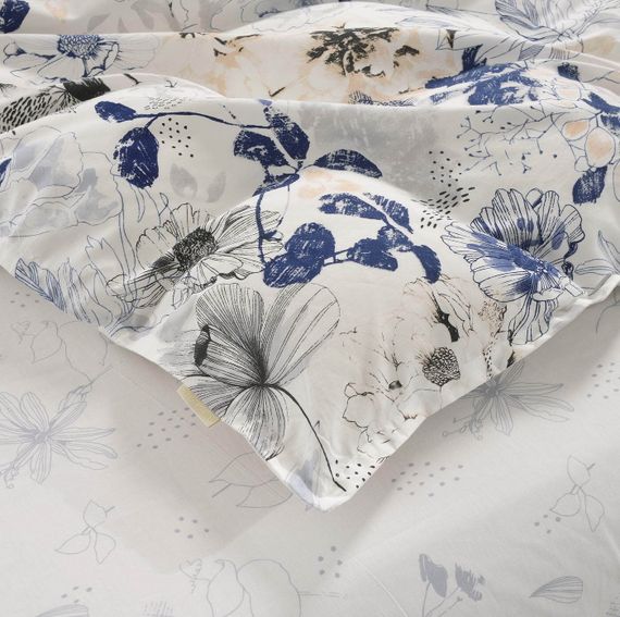 Норвуд (синий) КПБ сатин 1.6