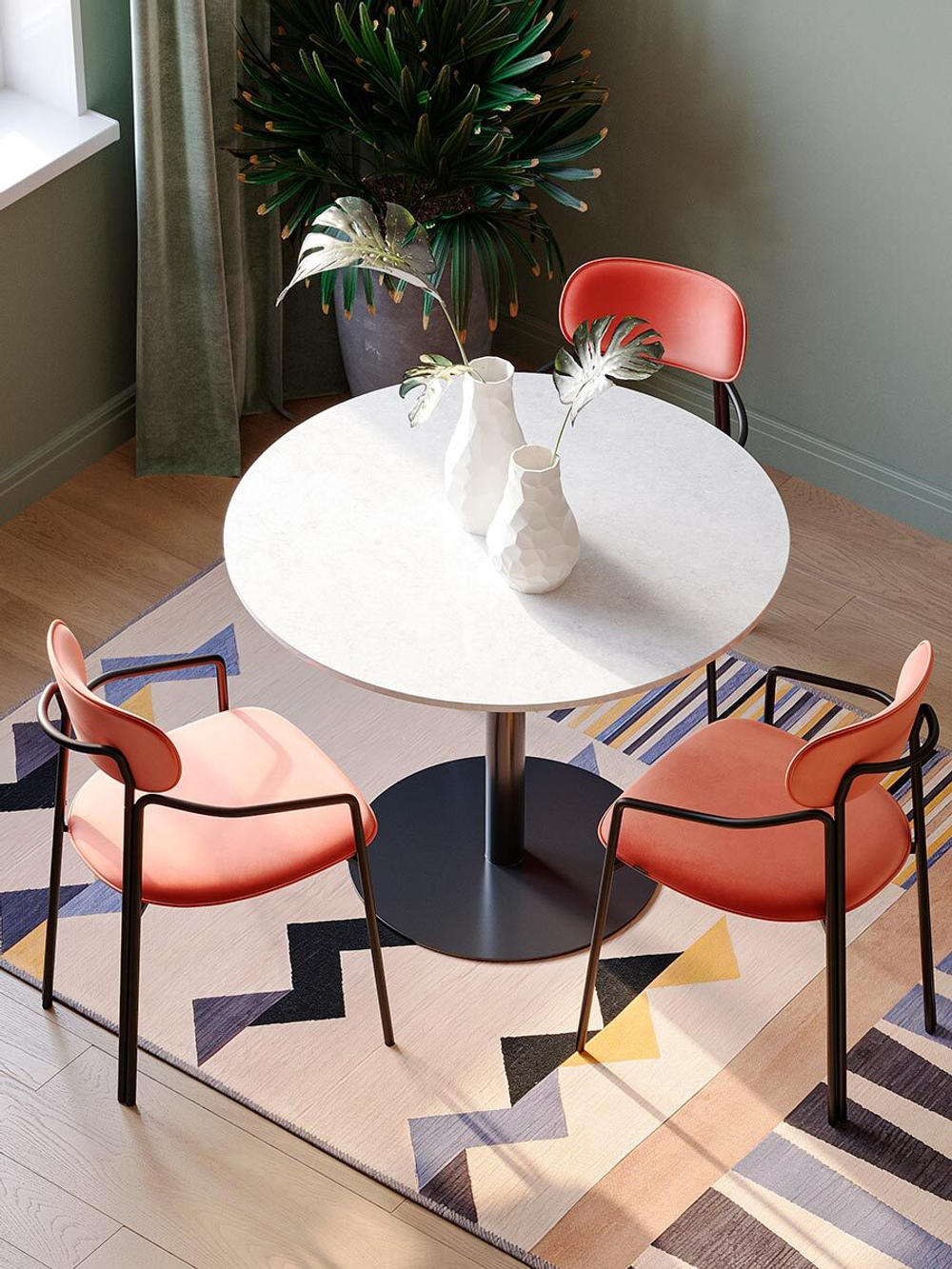 Ковер из хлопка по мотивам нанайских орнаментов из коллекции cultural heritage, 160х230 см