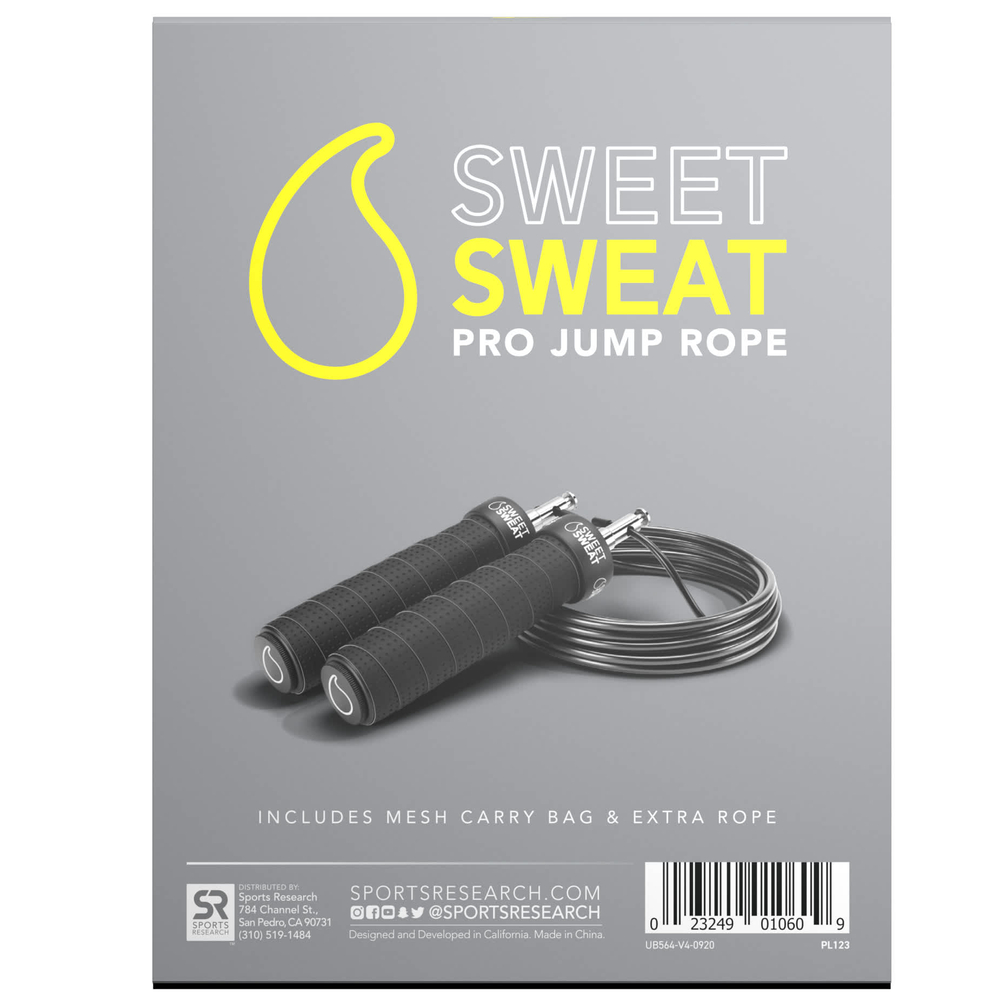 Sports Research, Sweet Sweat Pro, скакалка , черная, 1 штука