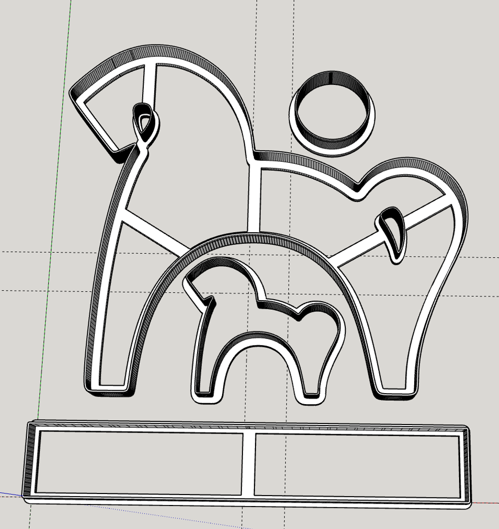 Лошадка 3D на колесах №3